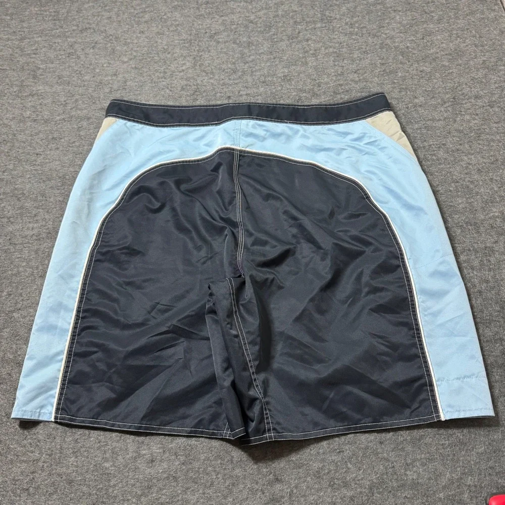 VTG 2005 Gap Board Shorts Mens 38 Navy Blue Colorblock Swim Trunks RN54023